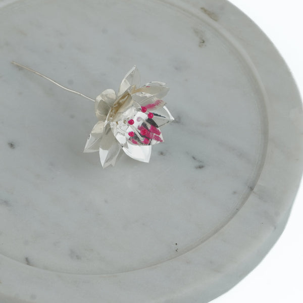 Silver Kamal (Lotus) Flower – Medium