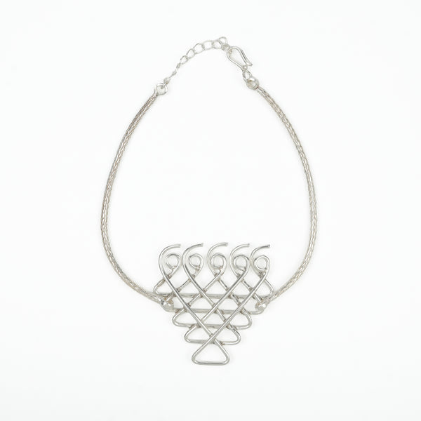 Silver Saraswati Bracelet with Goff