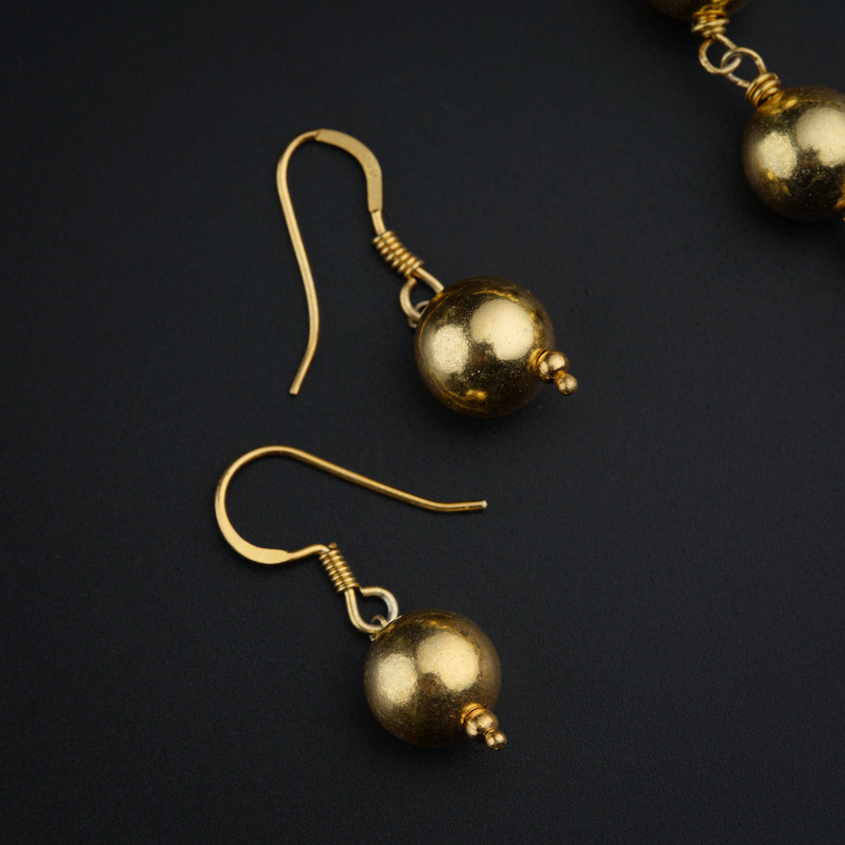 Classic Silver Round Bead Set: Gold Plated