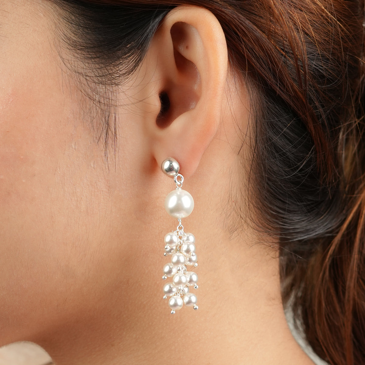 Assorted Pearl Bunch Earring (Project Handmade)