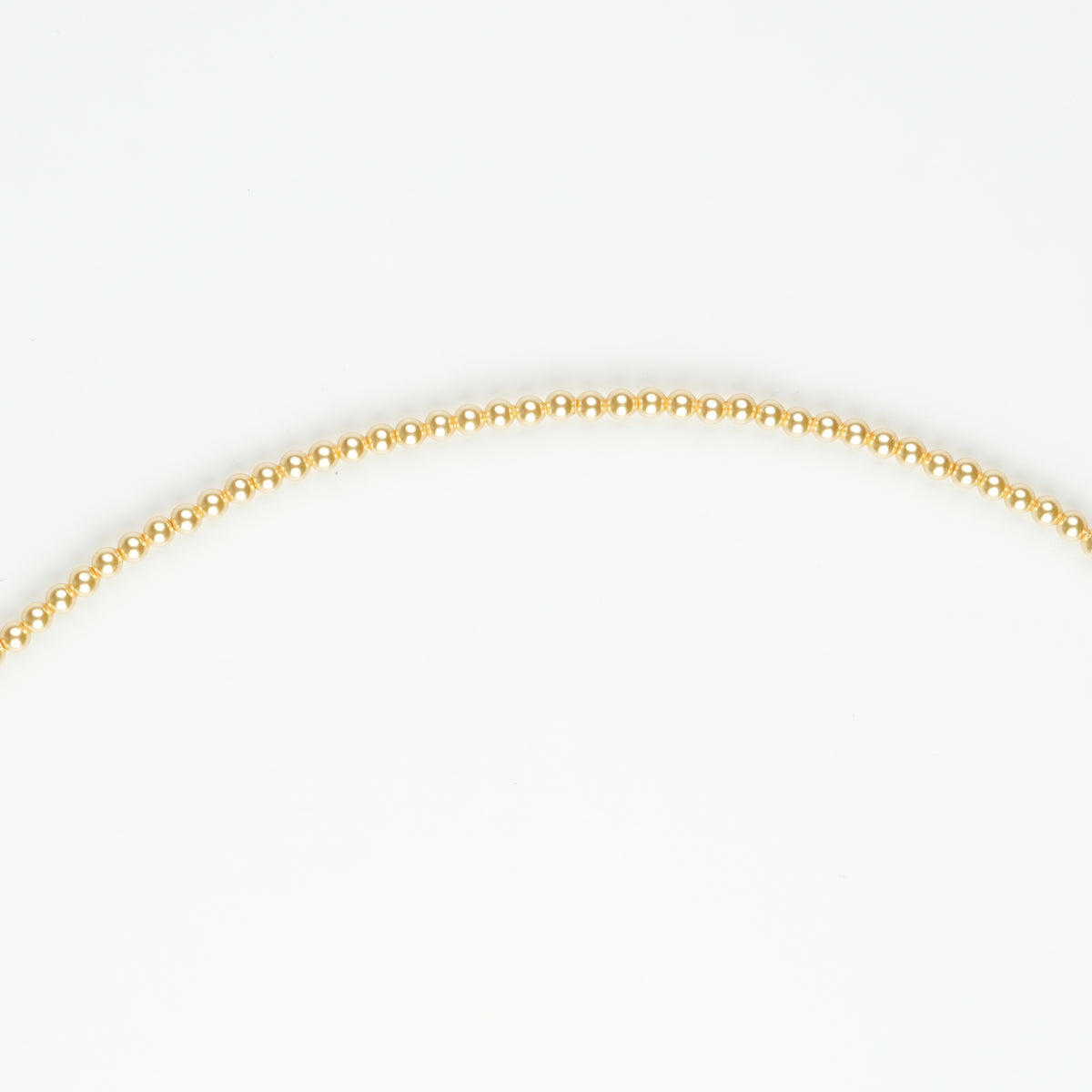 White and Golden Pearl Front Clasp Necklace (Project Handmade)