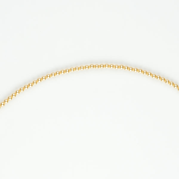 White and Golden Pearl Front Clasp Necklace (Project Handmade)