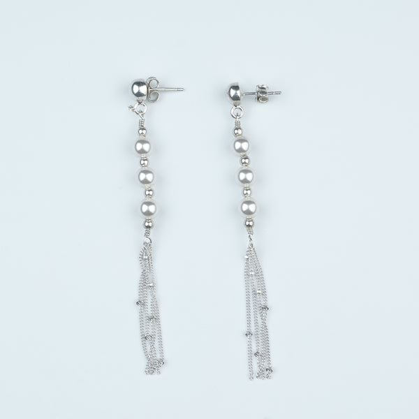 Pearl and Chain Earring (Project Handmade)