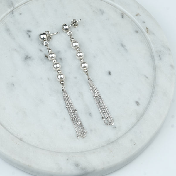 Pearl and Chain Earring (Project Handmade)