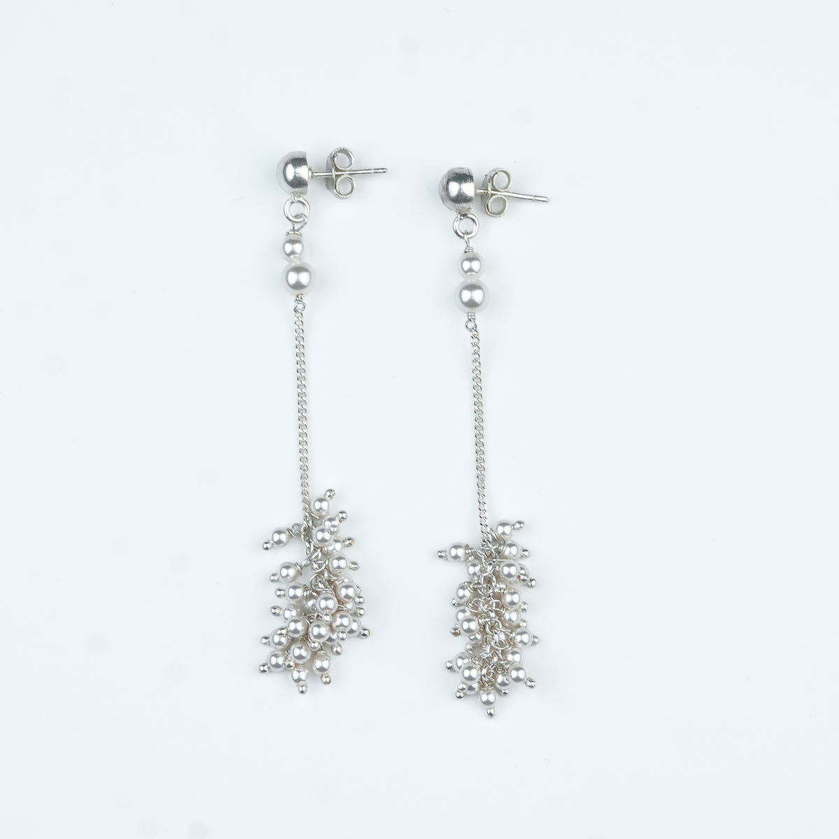 Pearl Bunch and Chain Earring (Project Handmade)