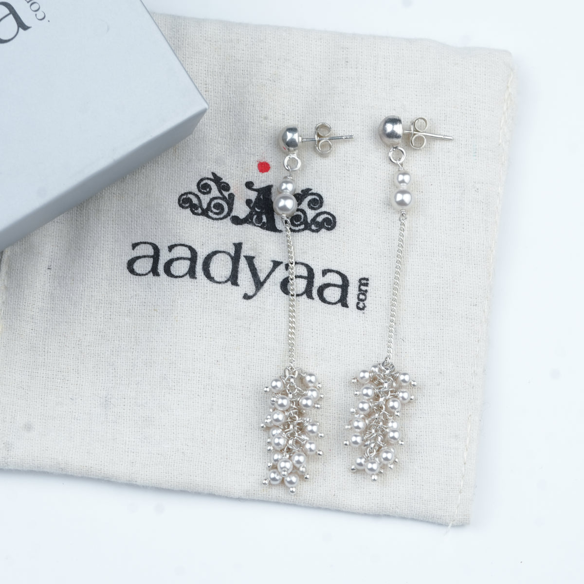 Pearl Bunch and Chain Earring (Project Handmade)