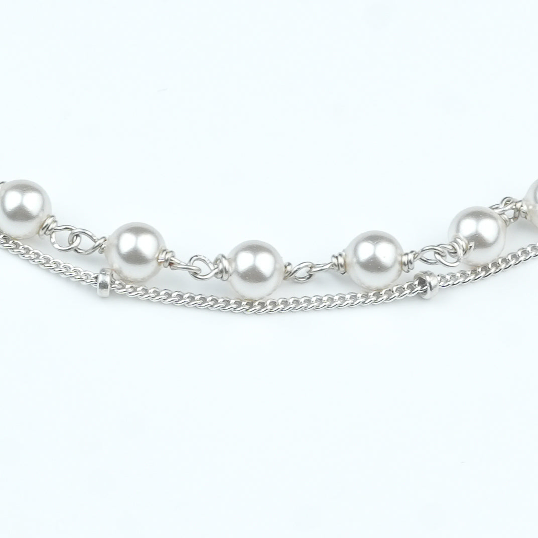 Dainty Pearl and Chain Bracelet (Project Handmade)
