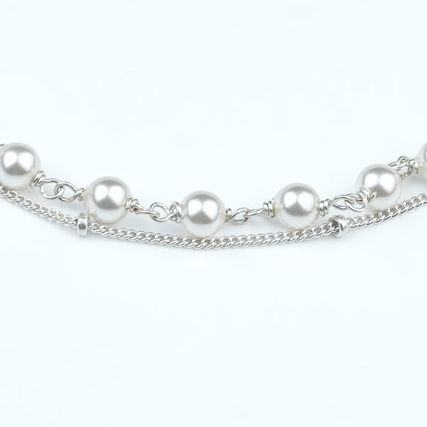 Dainty Pearl and Chain Bracelet (Project Handmade)