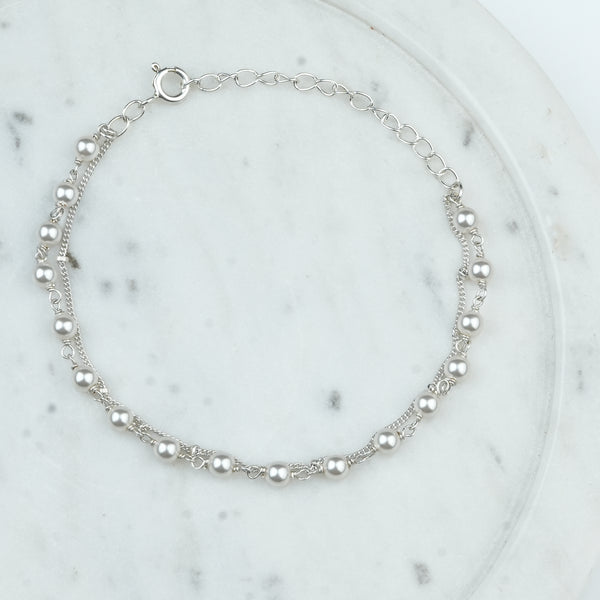 Dainty Pearl and Chain Bracelet (Project Handmade)