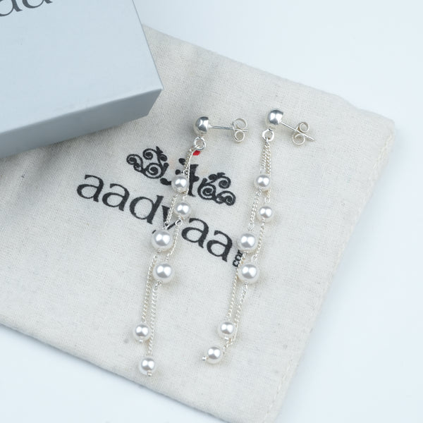 Double String Pearl Earring (Project Handmade)