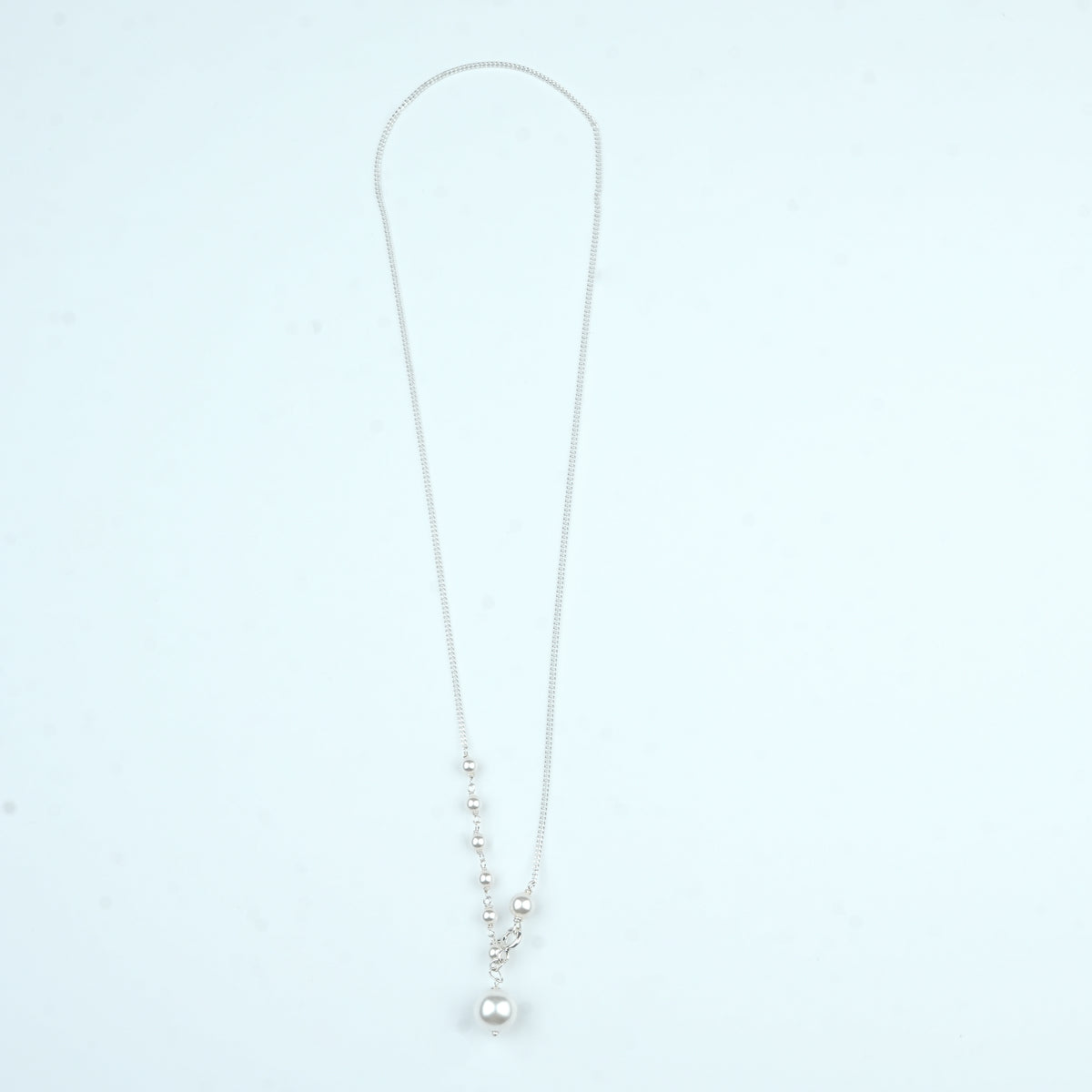Front Clasp Pearl Necklace (Project Handmade)