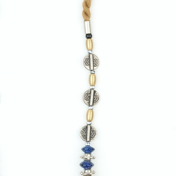 Copper and German Silver Bead Necklace
