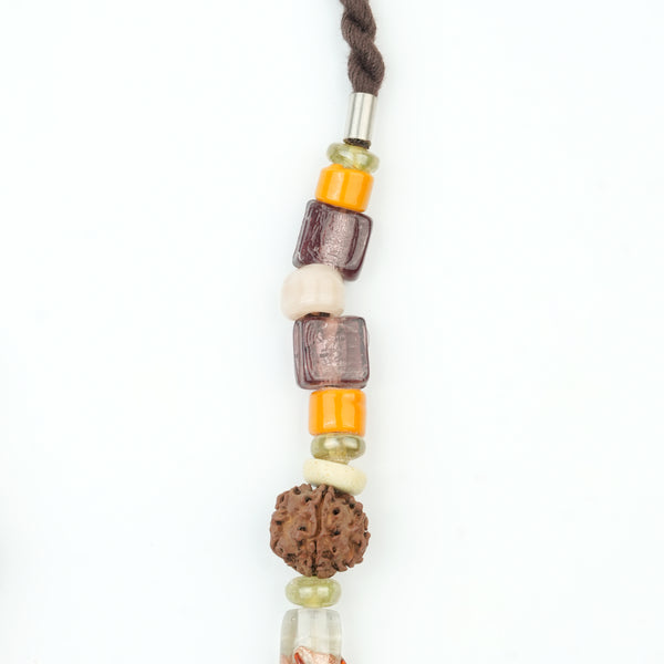 Rudraksha and Multicolour Bead Necklace