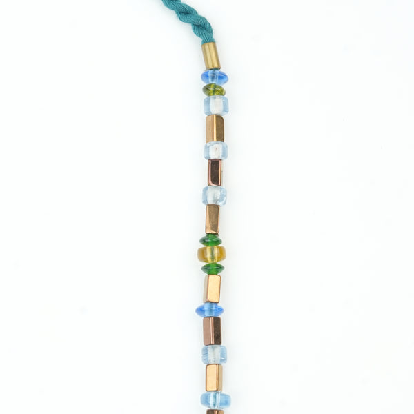 Glass Bead and Copper Bead Necklace