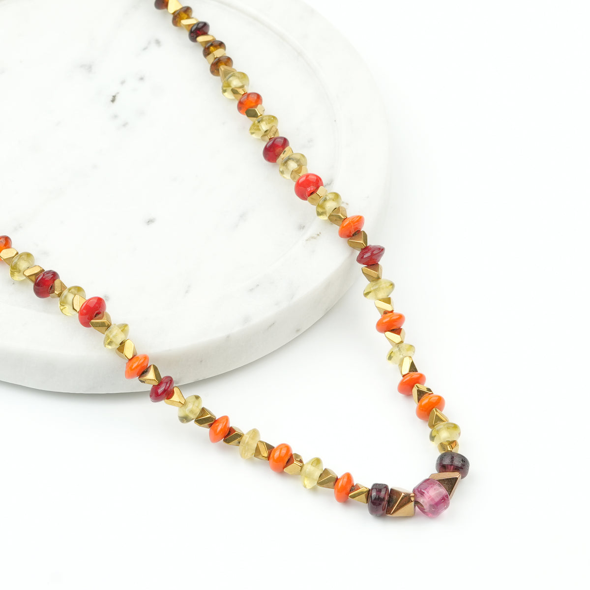 Multicolour Glass Bead Necklace