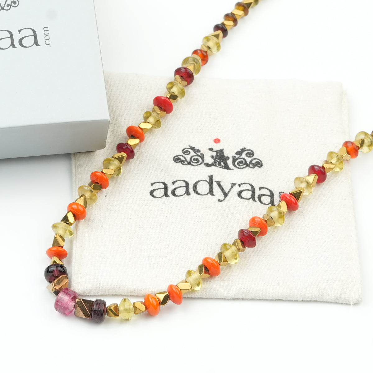 Multicolour Glass Bead Necklace