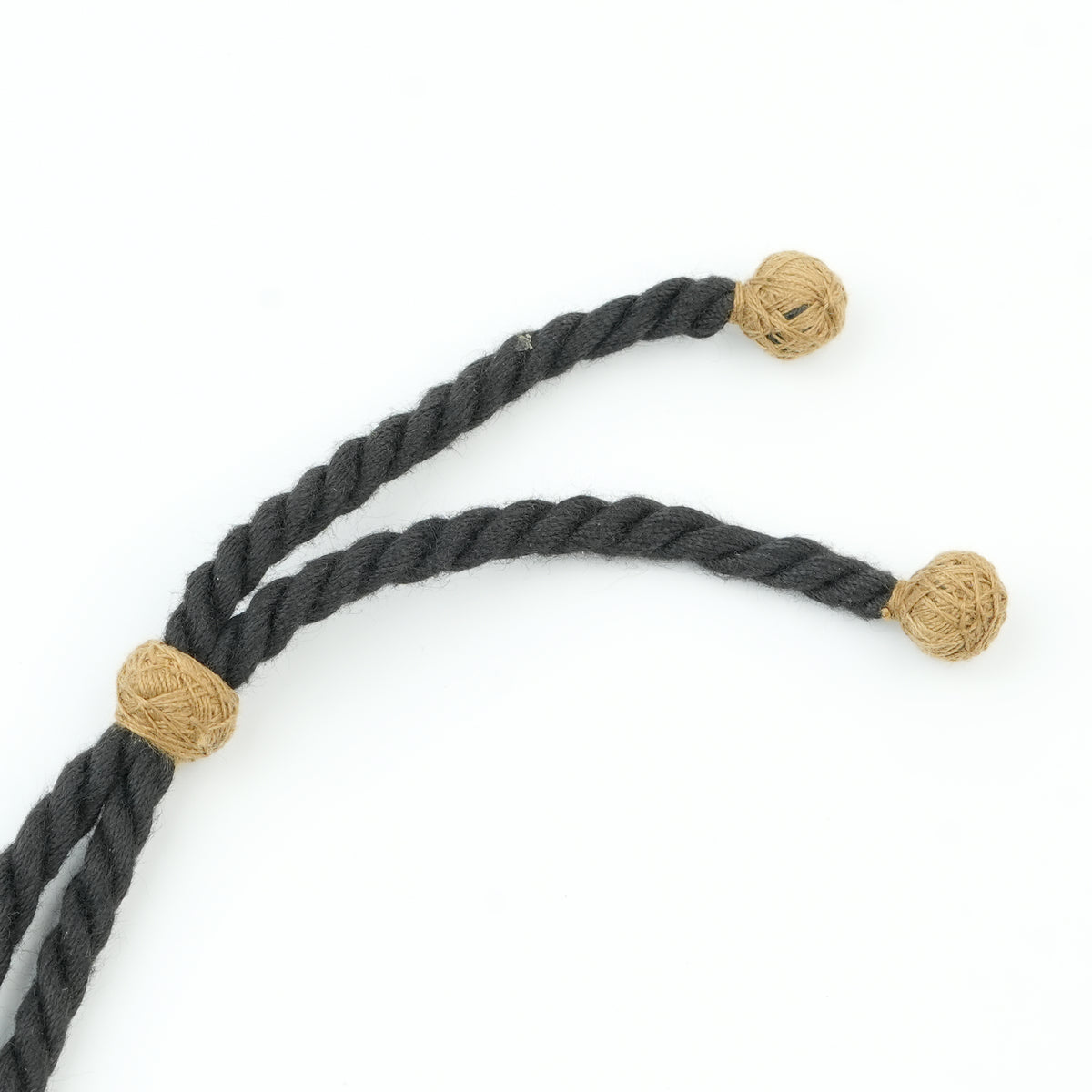 Copper Bead and Black Bead German Silver Necklace