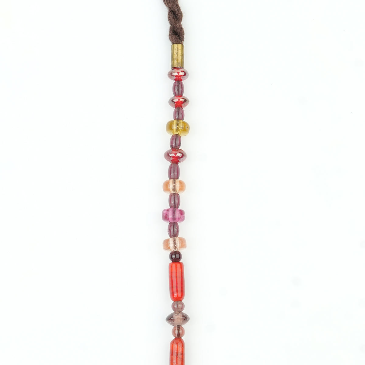 Glass Bead and Coral Bead Necklace
