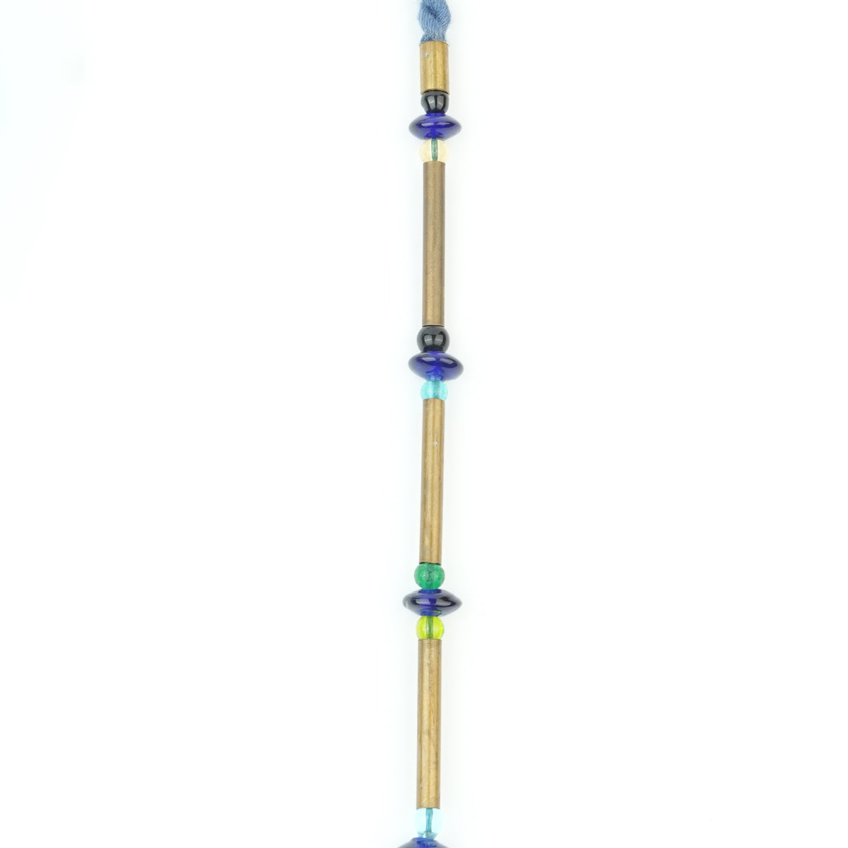Copper Pipe and Glass Bead Necklace
