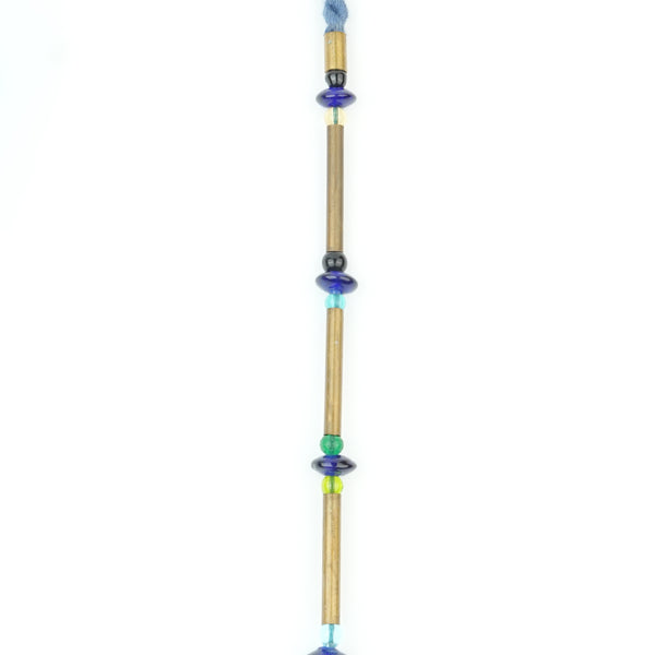Copper Pipe and Glass Bead Necklace