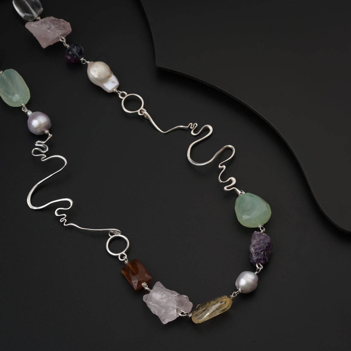 Multicolor Semi Precious Stones Necklace