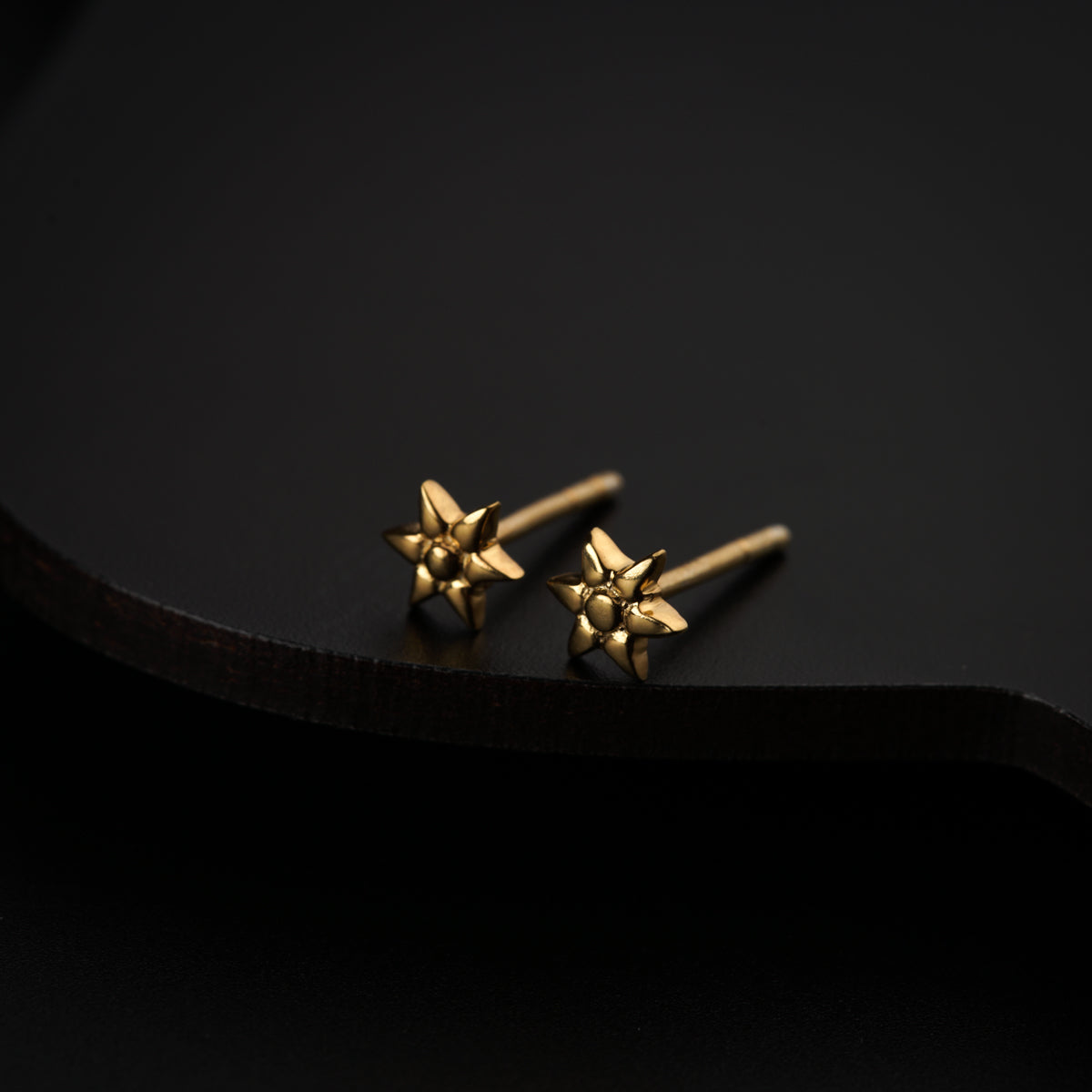 Silver Mini Flower Studs Gold Plated