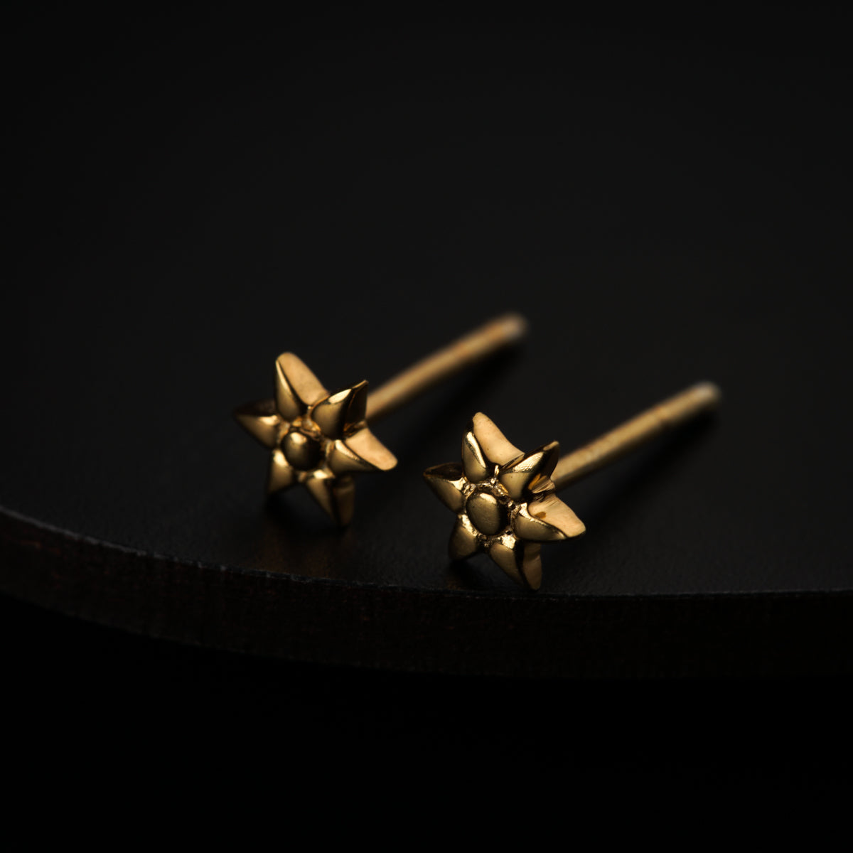 Silver Mini Flower Studs Gold Plated