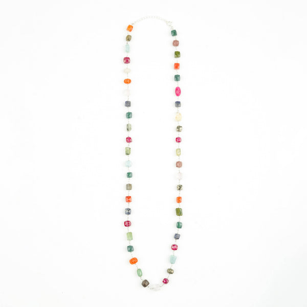 Multicolour Stone Ganthan Necklace – 28 Inches