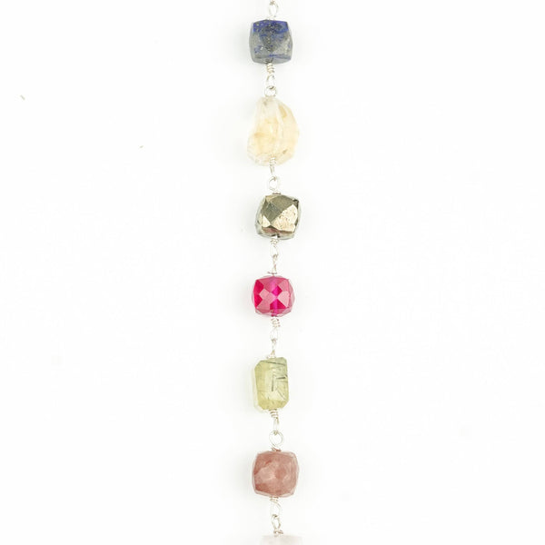 Multicolour Stone Ganthan Necklace – 28 Inches