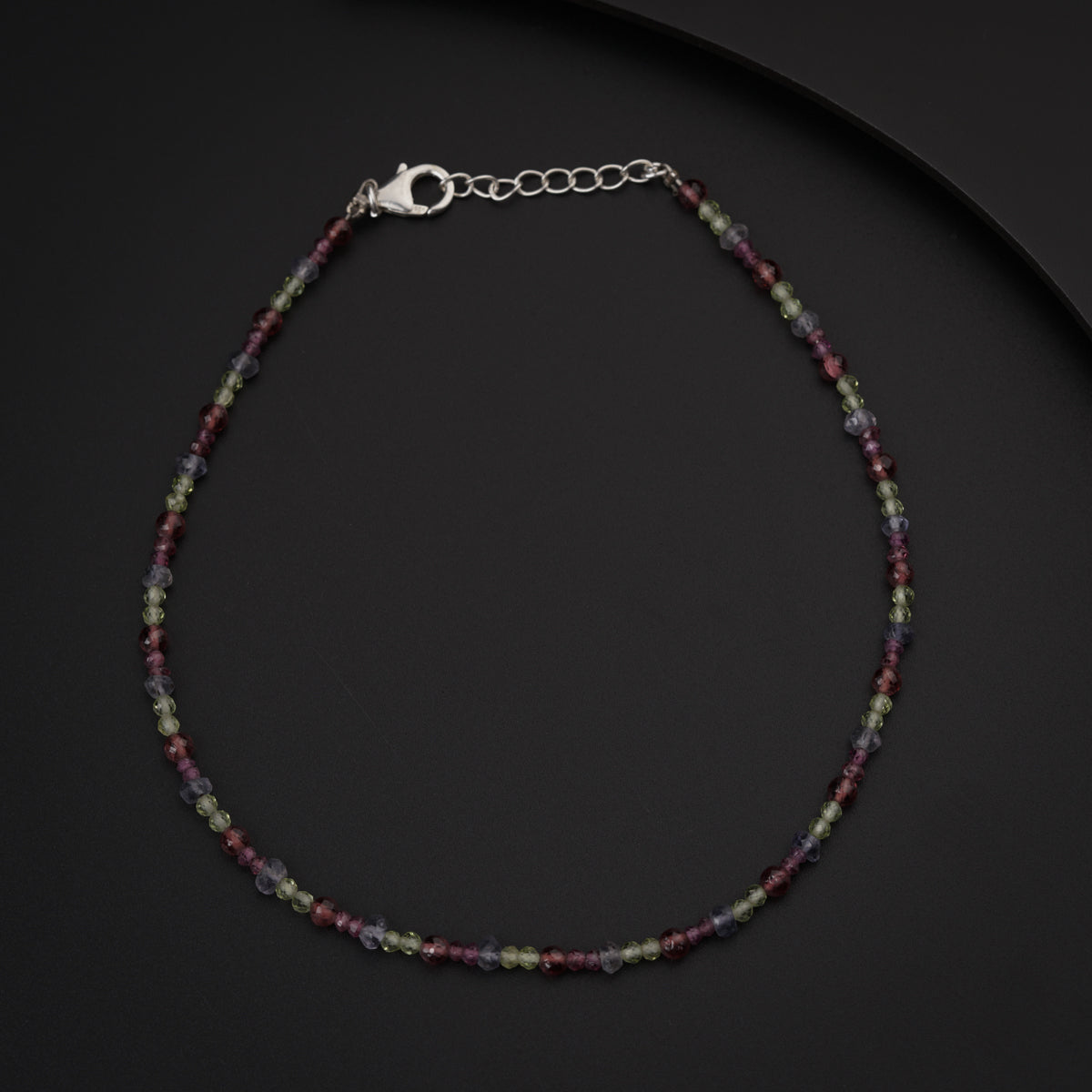 Multicolor Semi Precious Stones Anklet