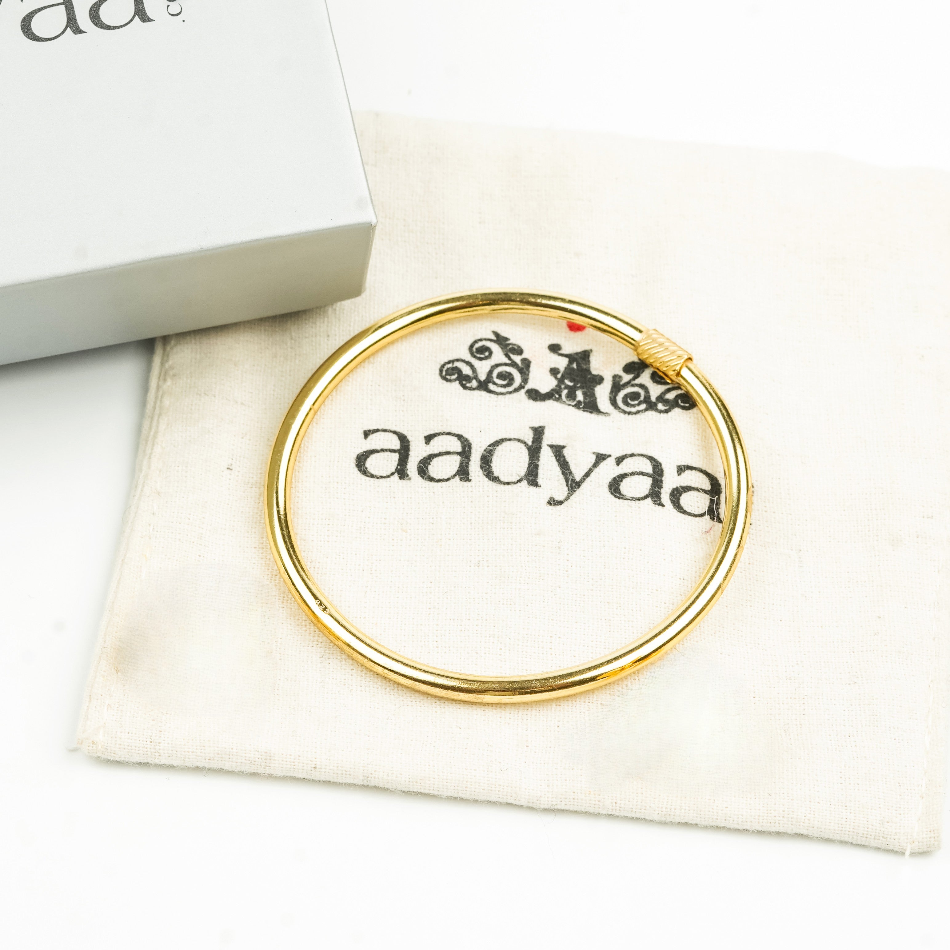 Openable Silver Bangle | 22K Gold-Plated
