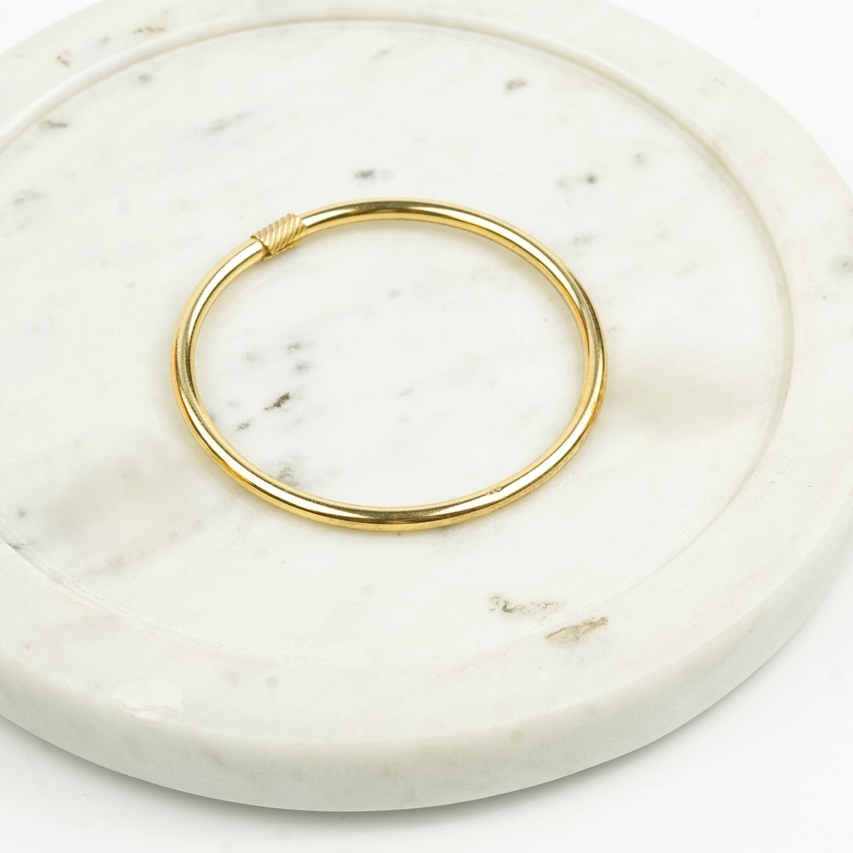 Openable Silver Bangle | 22K Gold-Plated
