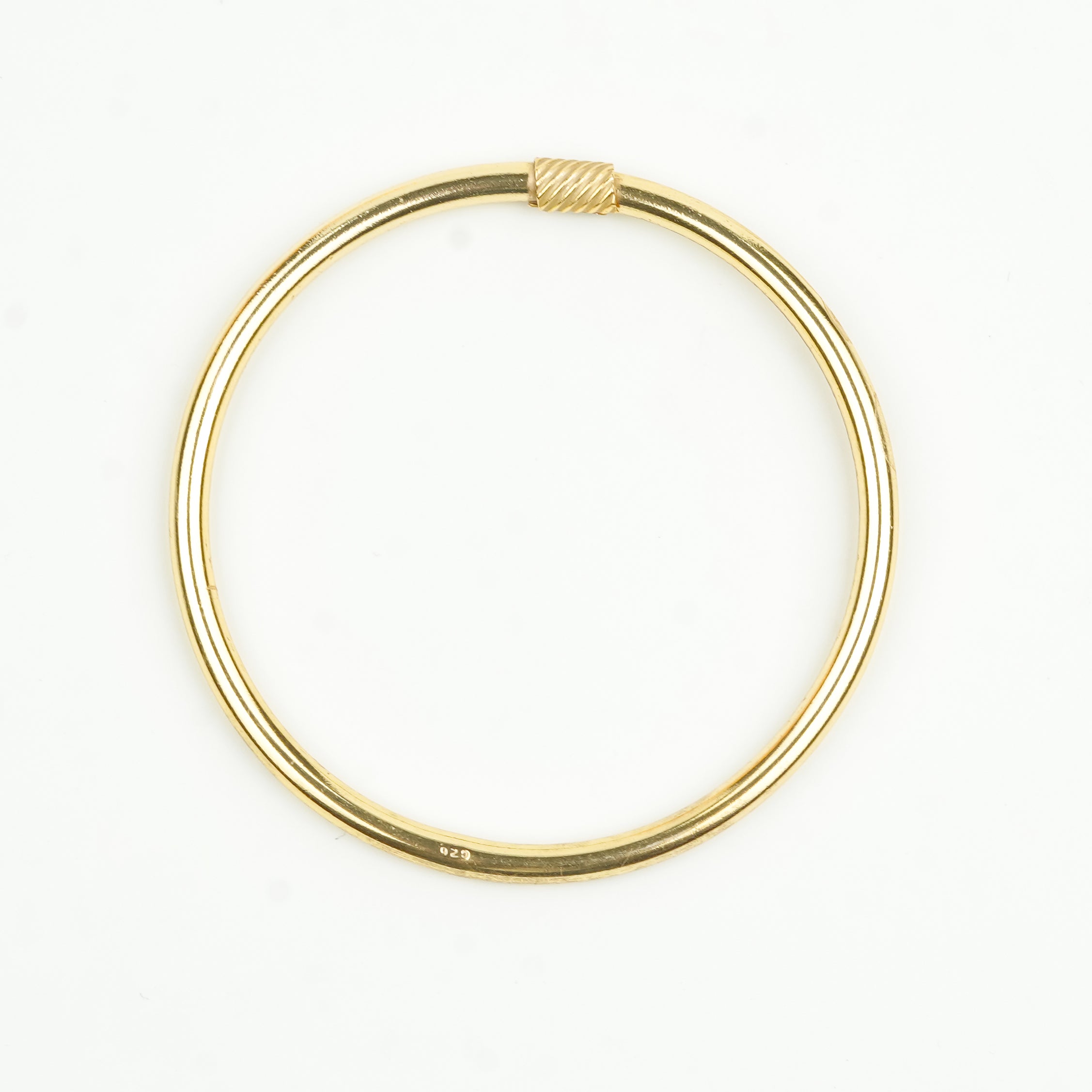 Openable Silver Bangle | 22K Gold-Plated