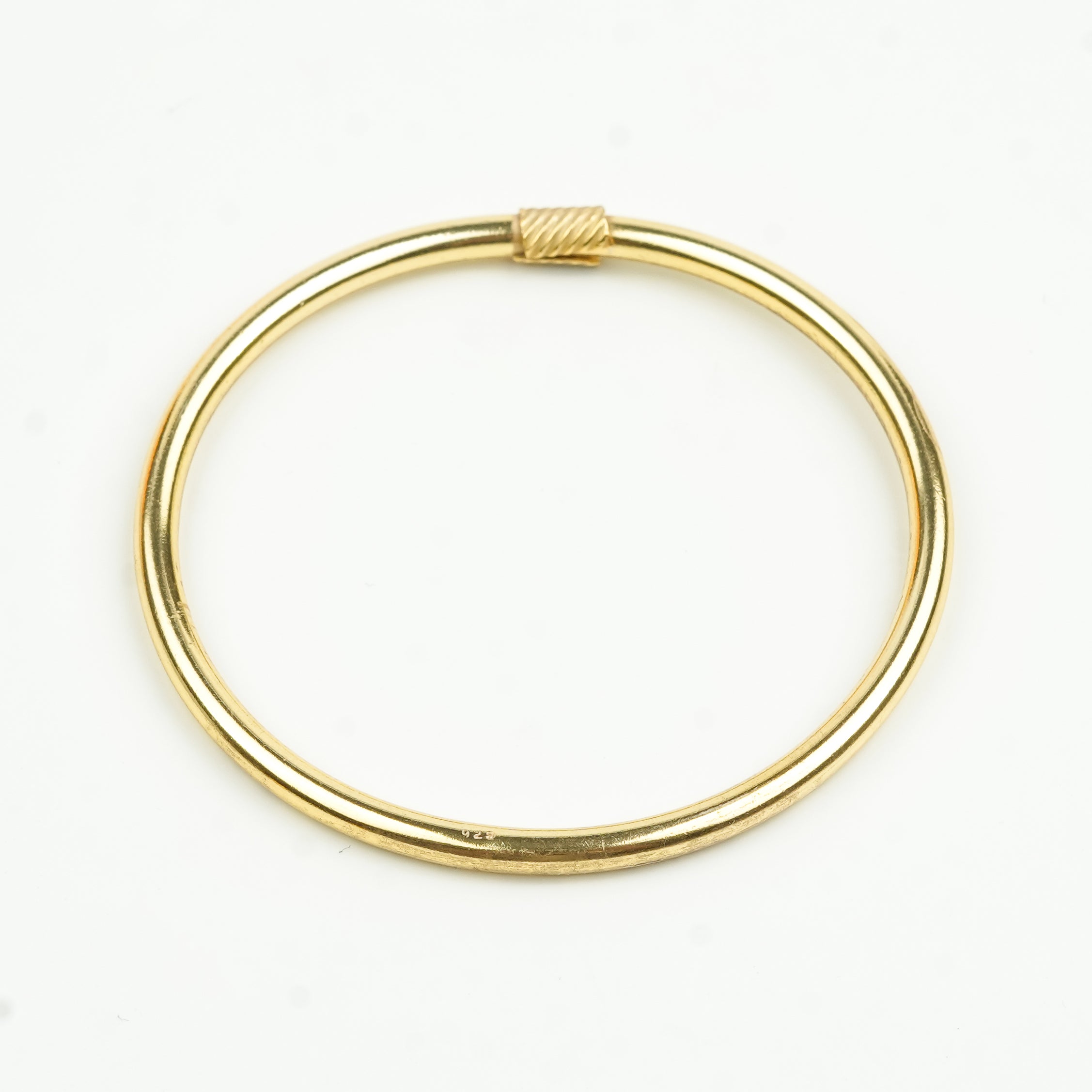 Openable Silver Bangle | 22K Gold-Plated