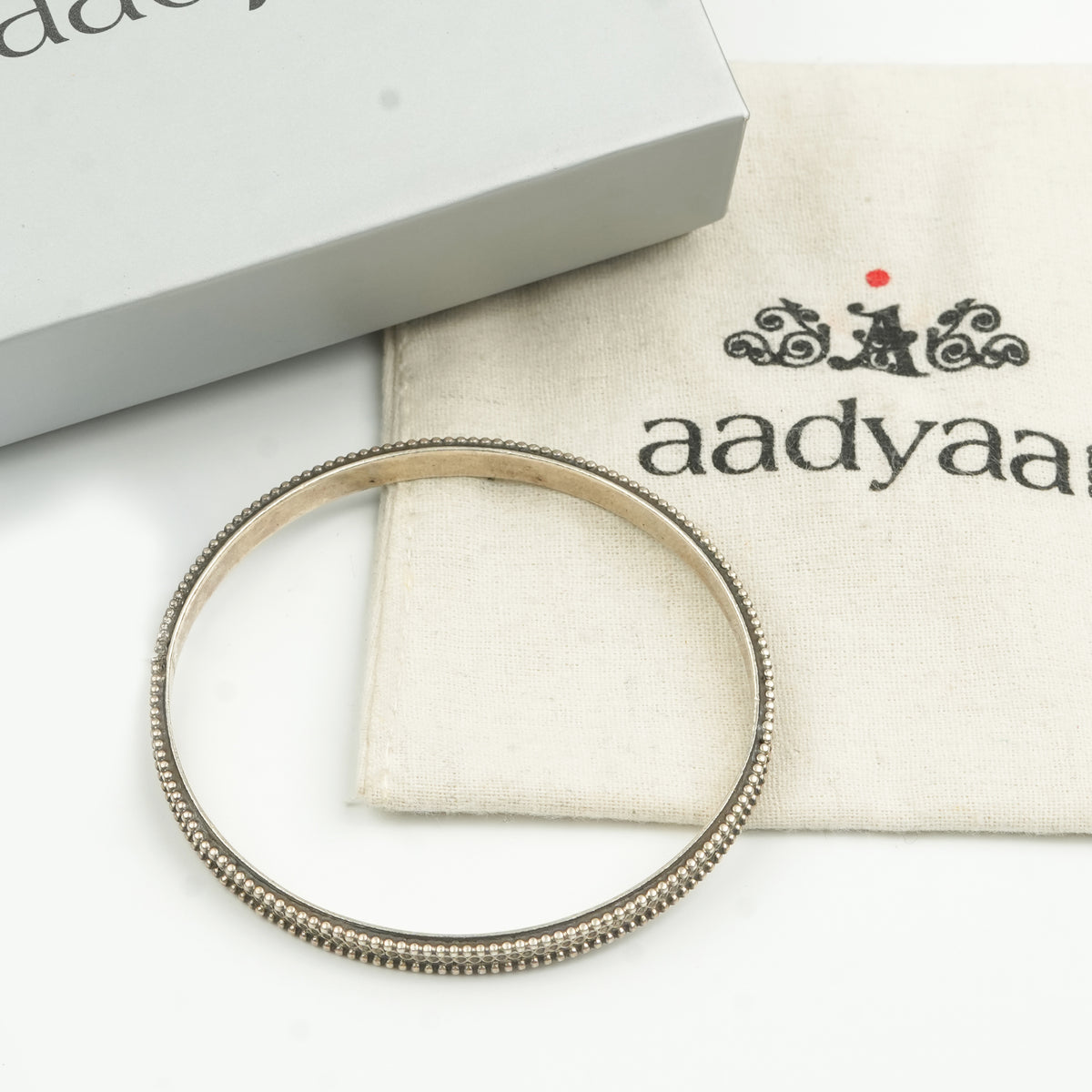 Oxidised Silver Filigree Bangle