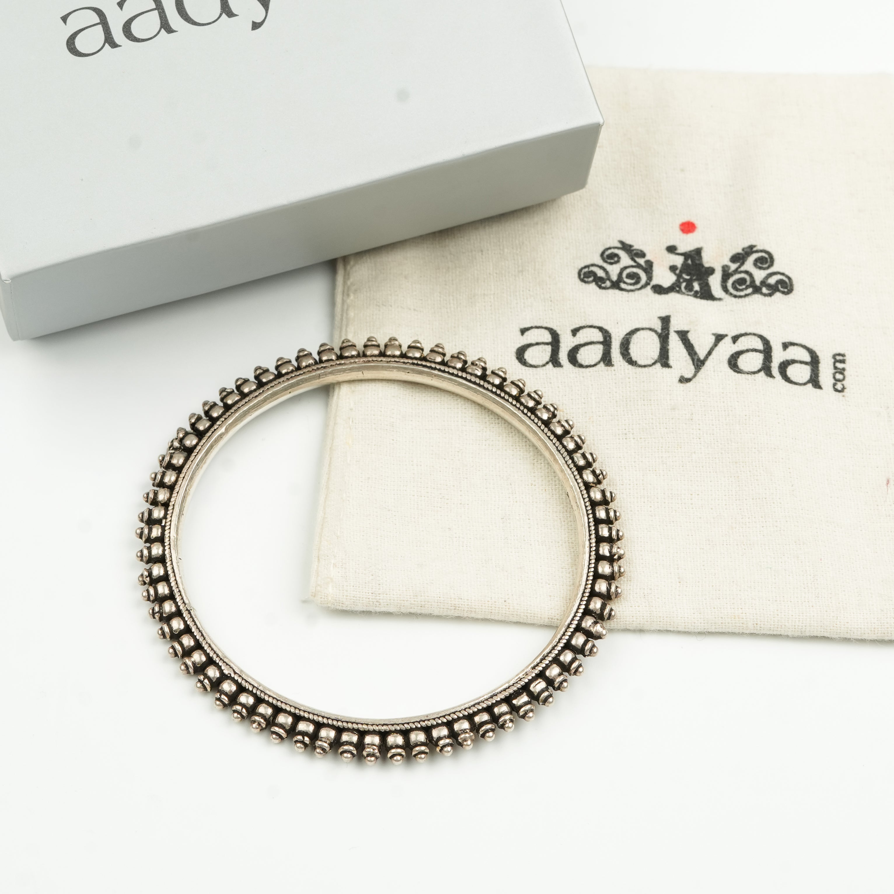 Oxidised Silver Filigree Bangle