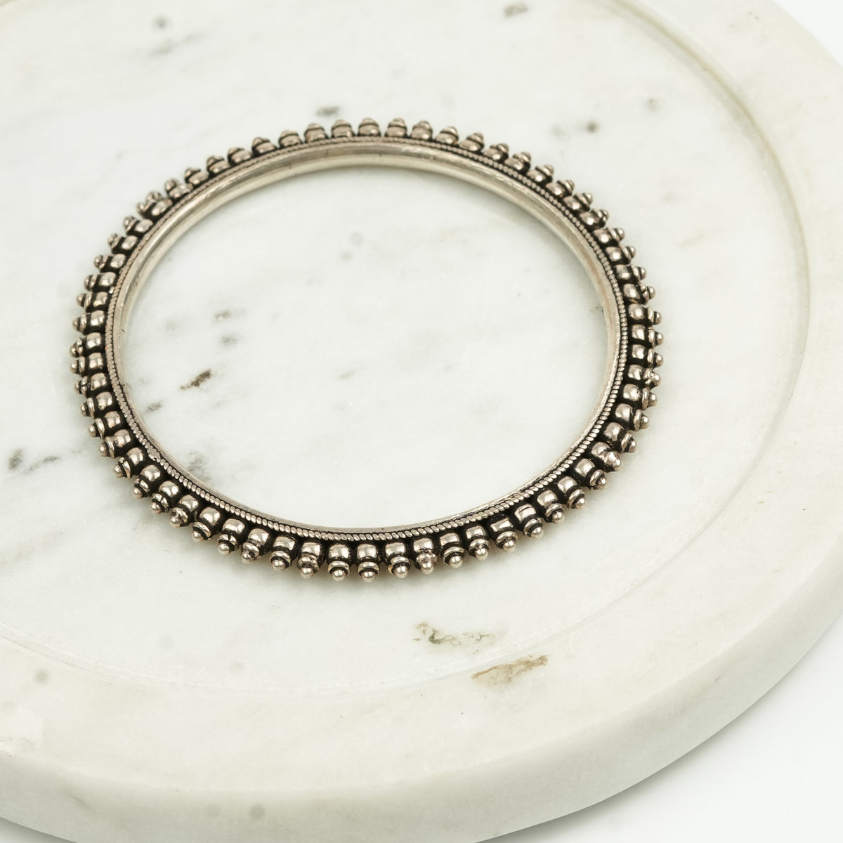 Oxidised Silver Filigree Bangle