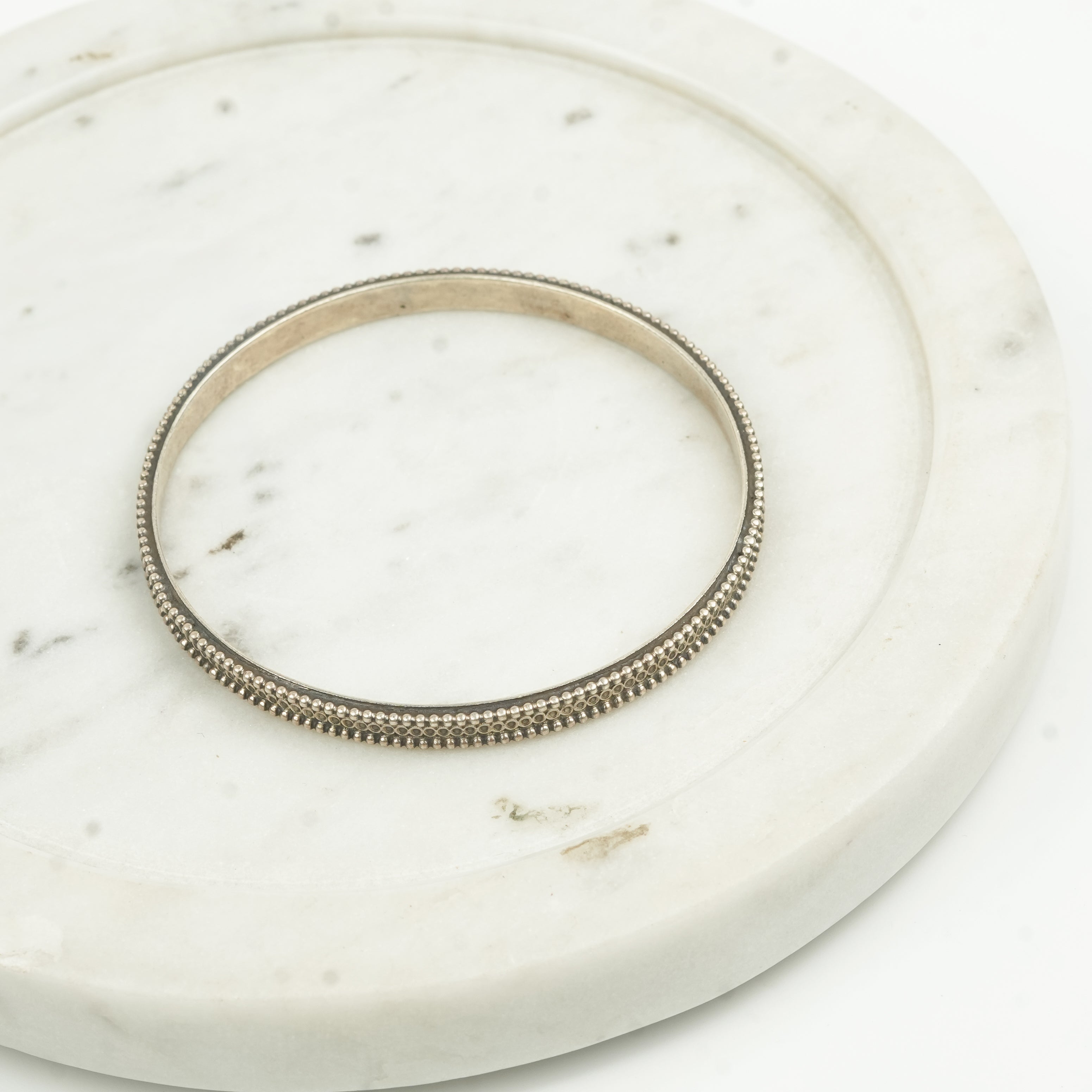 Oxidised Silver Filigree Bangle