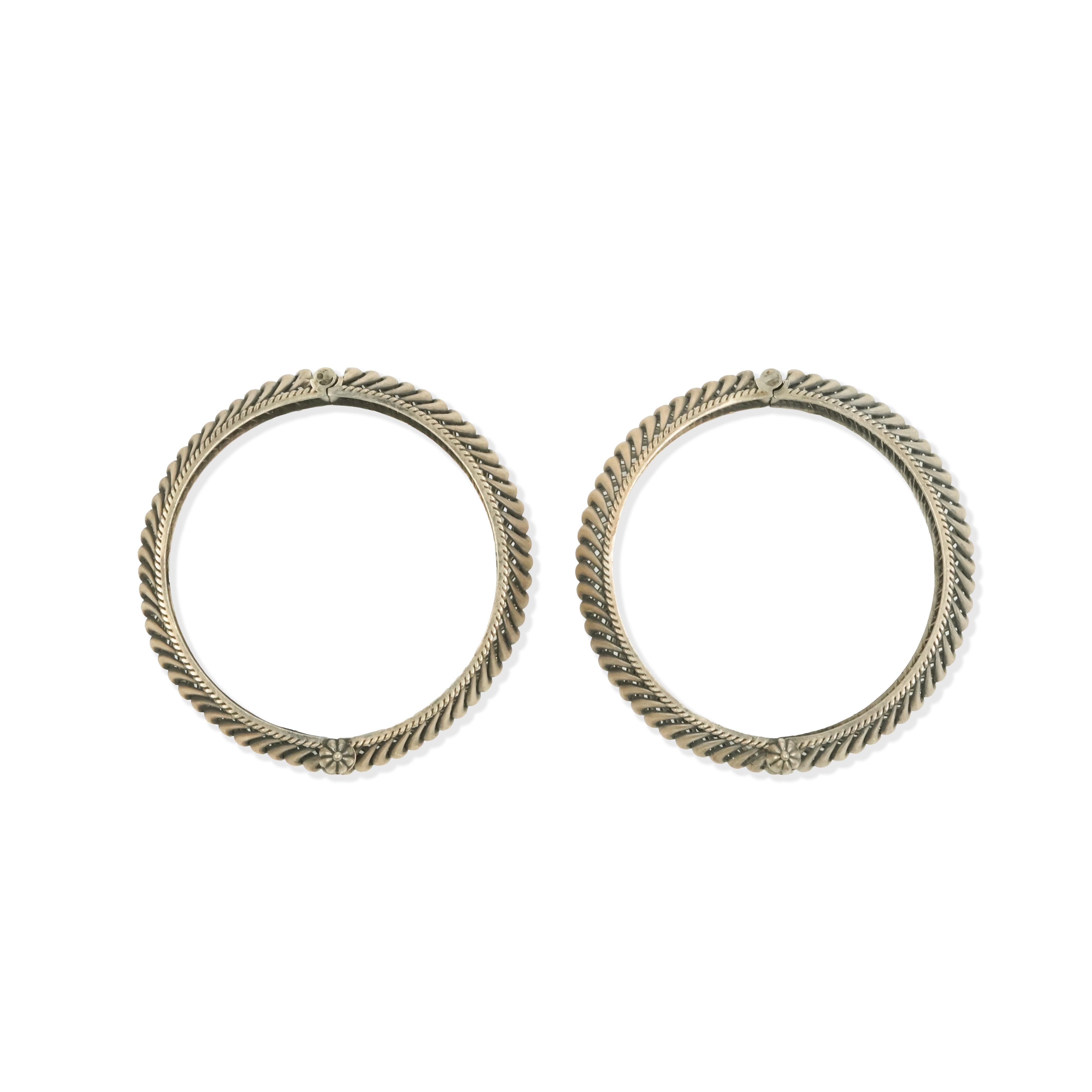 Oxidised Silver Shindeshahi Tode (Pair)