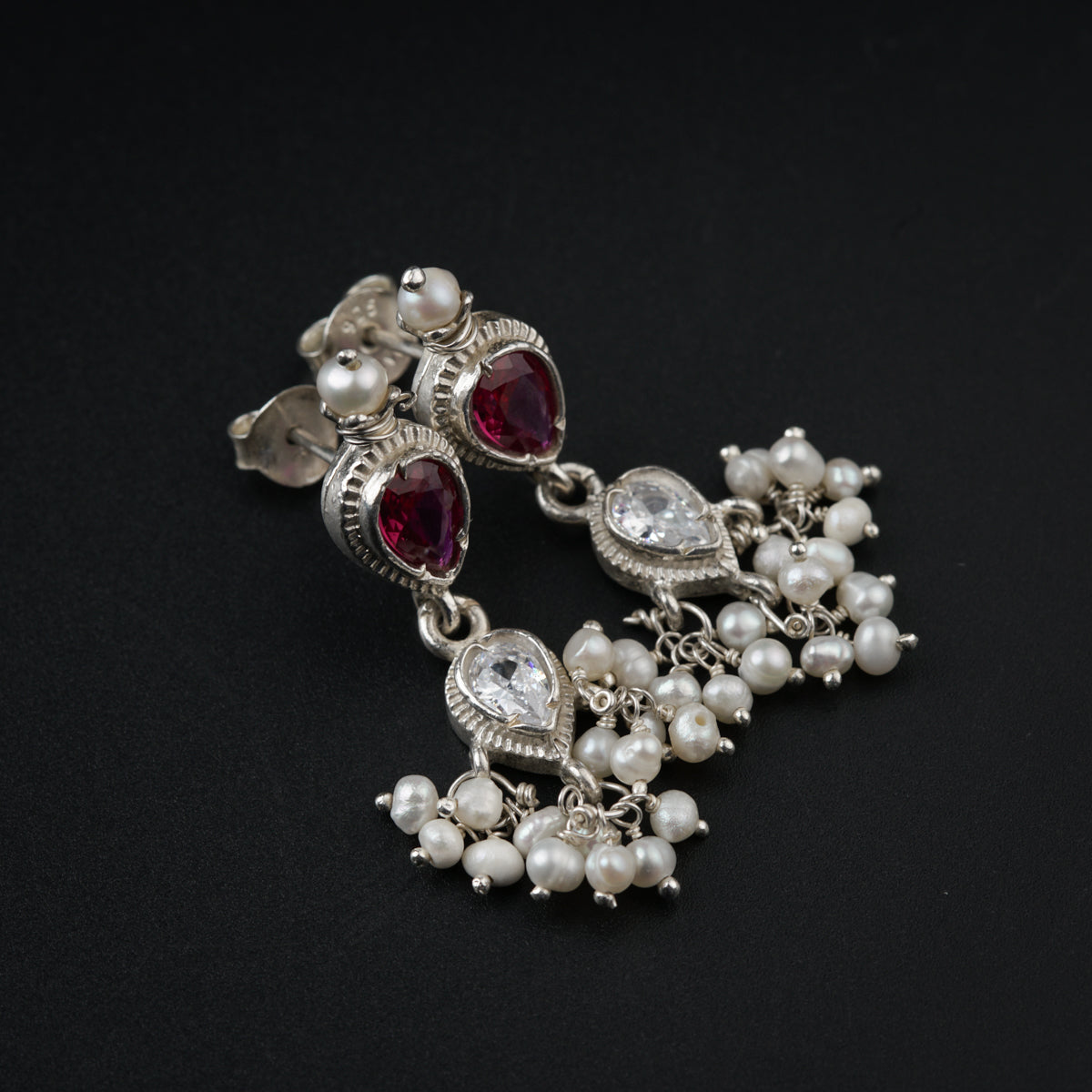 Classic Tanmani Set with Ruby and Crystals