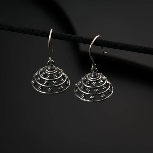 Silver Oxidized Jhumki