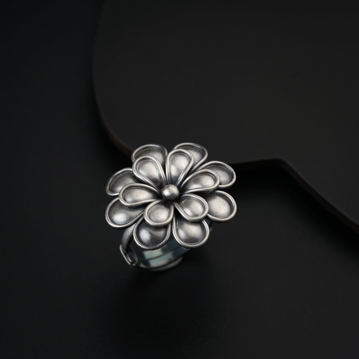 Handcrafted Silver Flower Ring