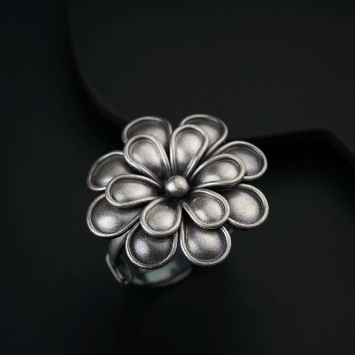 Handcrafted Silver Flower Ring