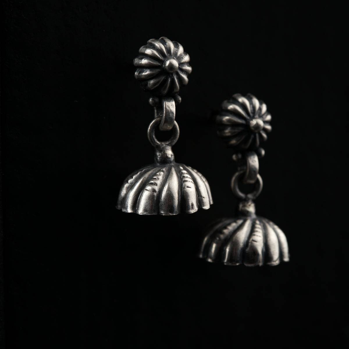 Silver Mini Dome Jhumki