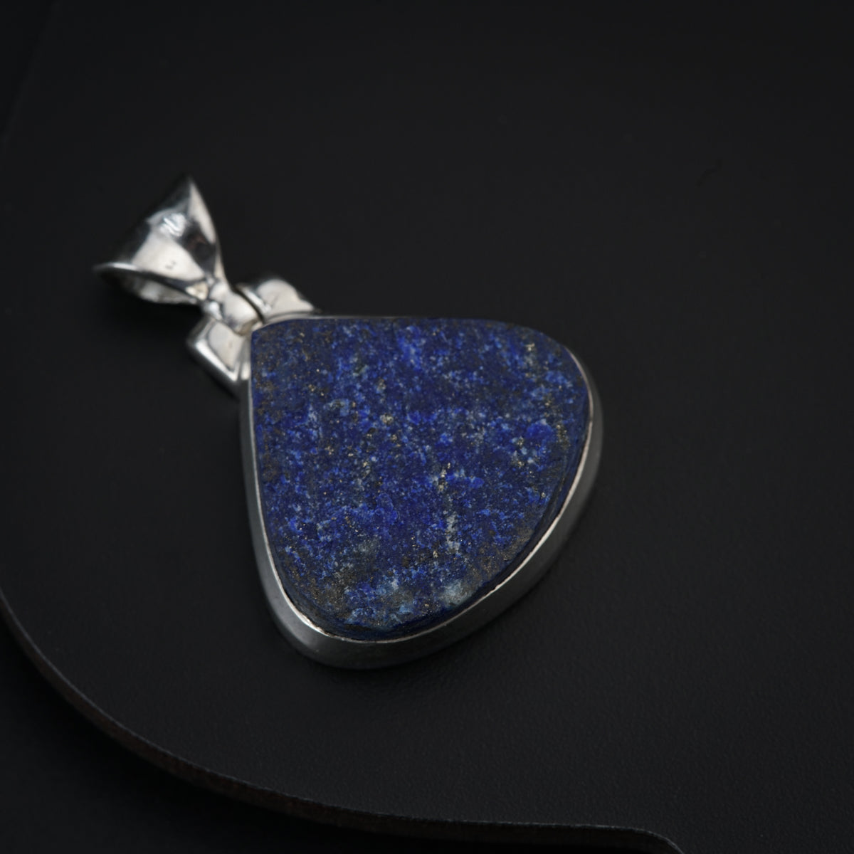 Silver Pendant with Lapis Lazuli Druzy Stone