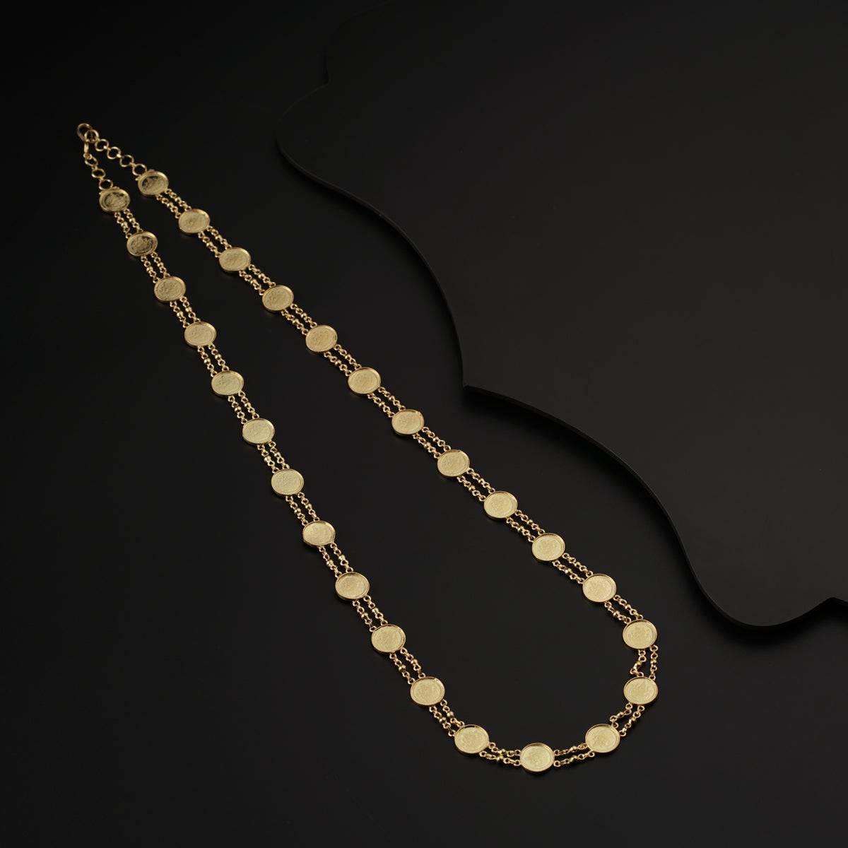 Silver Gold Plated Lakshmi Design Necklace