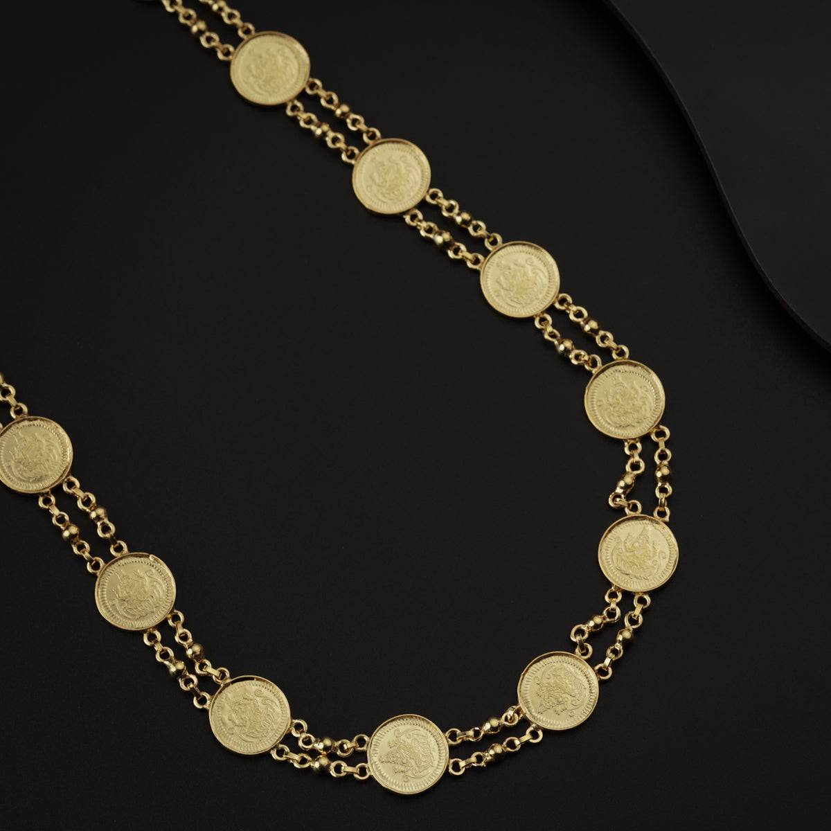 Silver Gold Plated Lakshmi Design Necklace