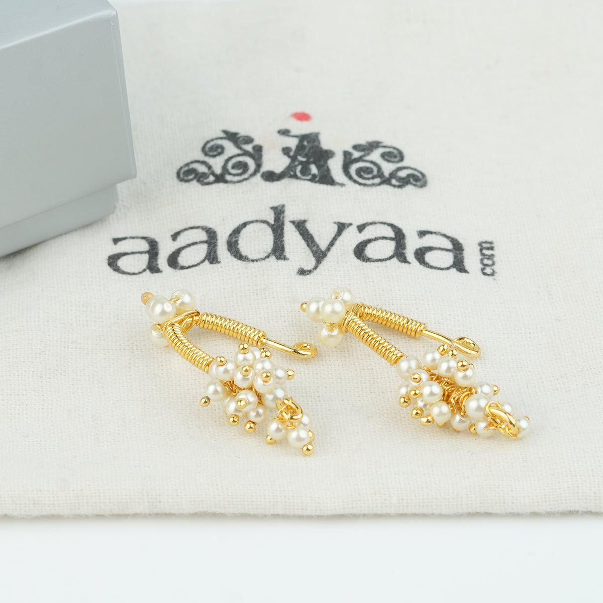 22K Gold Plated Fashion Pearl Bugadi