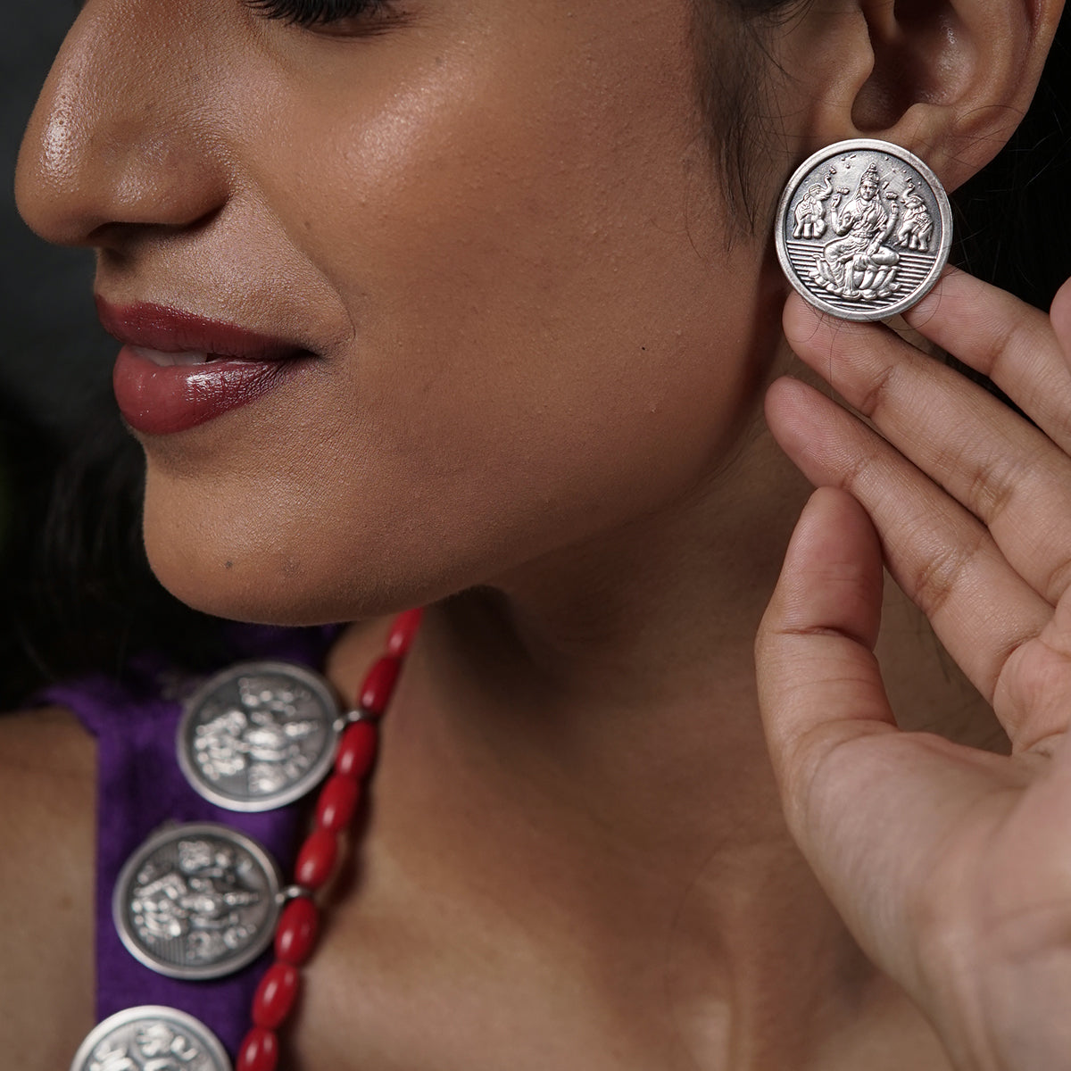 Silver Putali (Coin) Set with corals