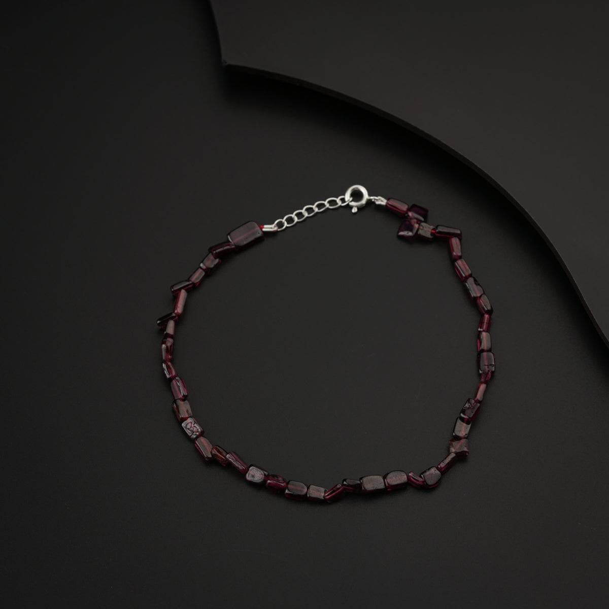 Semi Precious Garnet Anklet